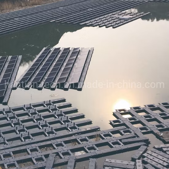 Système flottant solaire modulaire environnemental en PEHD pour le montage photovoltaïque